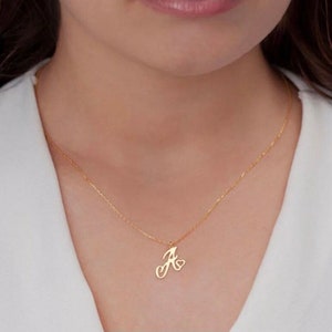 Stainless steel initial letter necklace, alphabet first name necklace, personalized necklace, birthday gift, women's jewelry, best friend image 5