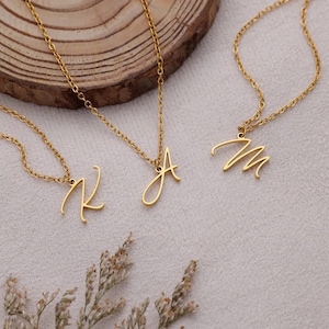 Collier Initiale GUOYU Avec Zircons - Argenté - Cadeau Personnalisé Pour Femme Ou Fille