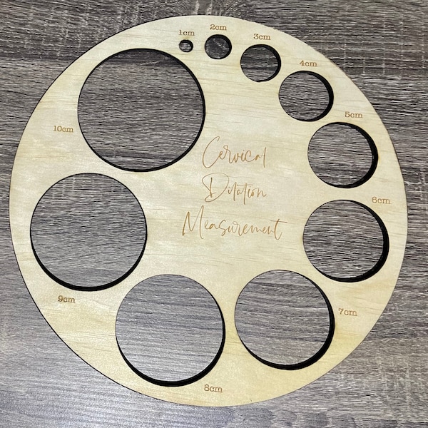 Herramienta visual de dilatación cervical para matronas, estudiantes de partería, doulas, médicos y enfermeras.