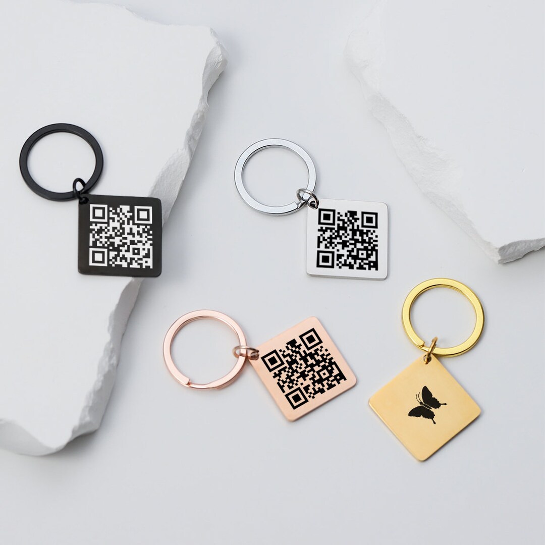 QR Code Keychain Plays Music With Scan Personalized Keychain for Birthday Anniversary Present