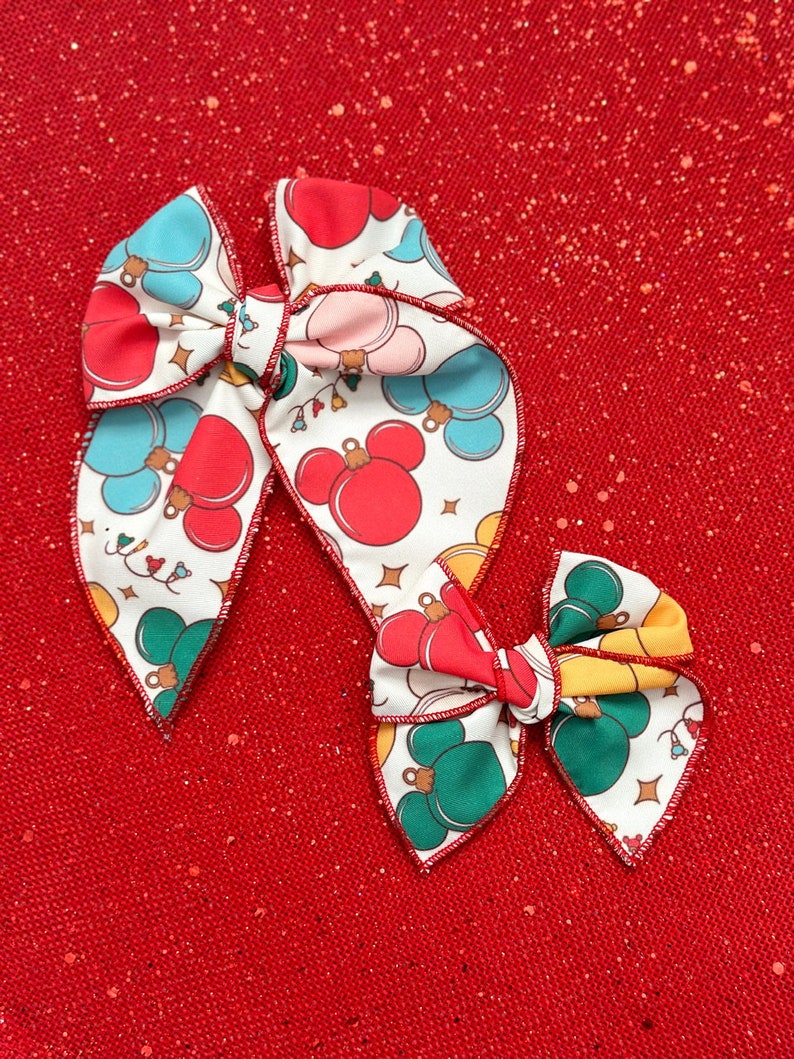 Christmas Baby Girl Hair Bows Toddler Clip Christmas Fable Bow Mickey