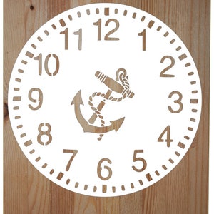 Beachouse clock stencil