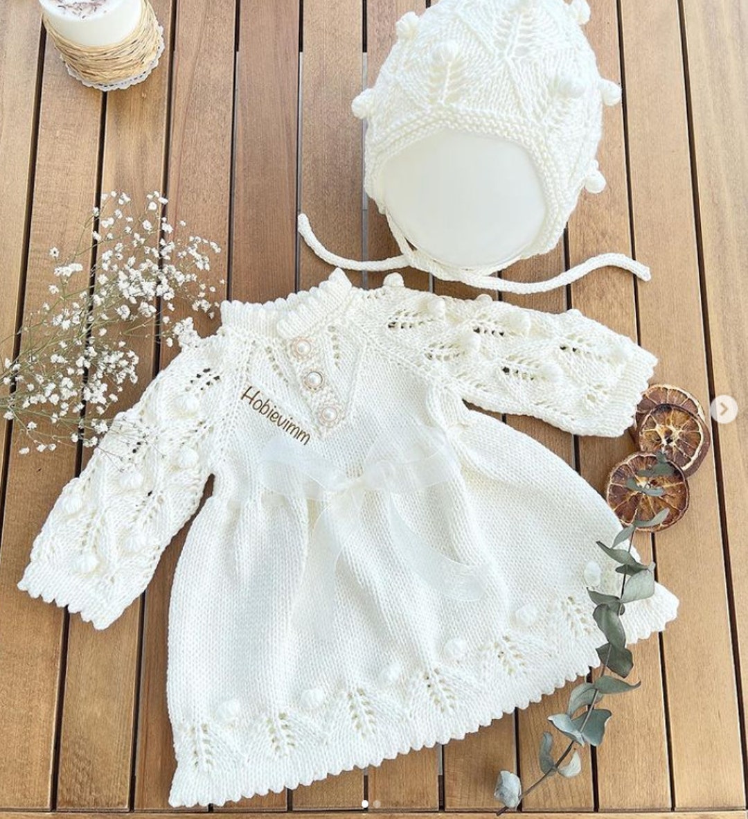 Baby girl sweater and hat sets online