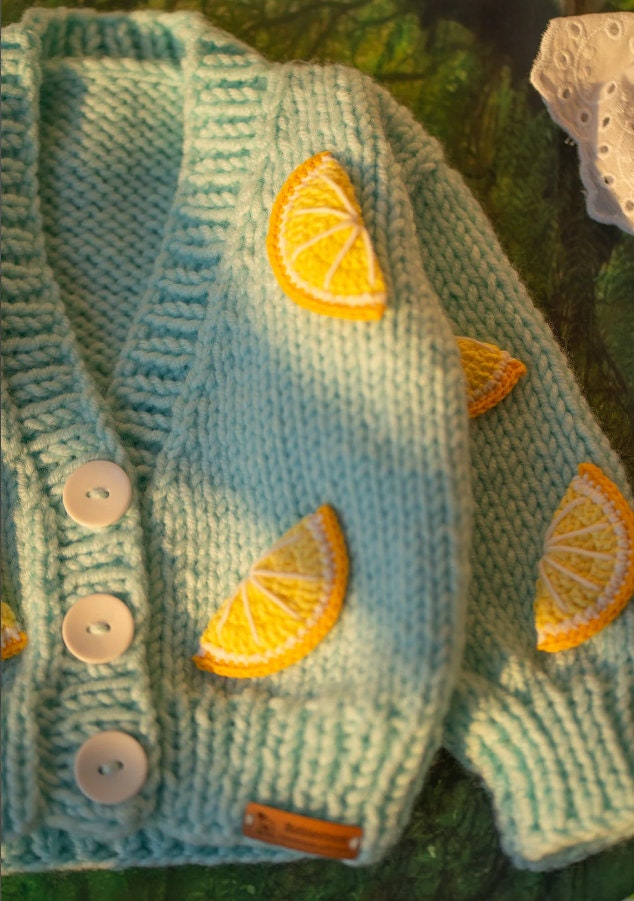 Lemon Baby Cardigan PATTERN DIY Knitting Crochet Tutorial Toddler Sweater Knit Jacket Pattern for Knitting Sewing Crochet Kids Cardigan Etsy UK