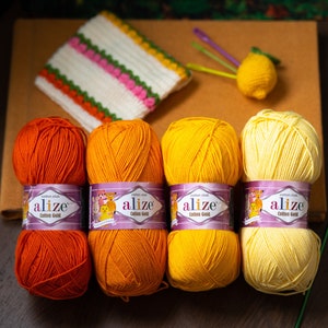 ALIZE COTTON GOLD Wolle Garn, Hobby Stricken Häkelgarn Cardigan Pullover Baumwolle Handgemacht Warm Outfit Weiche Antibakterielle Baby Garn Muster