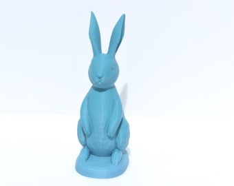 Statuetka Króliczka z efektem drewna STL: Model do druku 3D (Licencja komercyjna)