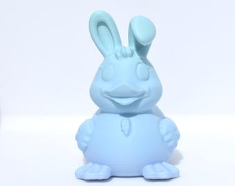 Rubber Ducky Bunny STL - Cute Easter Mashup 3D Print File - Bath Toy Style Figurine - Spring Decor - Commercial Use - Digital Download