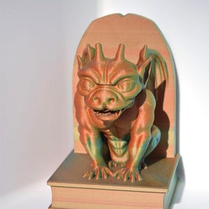 Gargoyle Bookend 3D Model Files: Small & Large (STL, 3MF Digital Download)