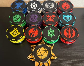 DnD Stackable Mechanical Dice Box: RPG Tabletop Gaming Storage (29 Color Options)
