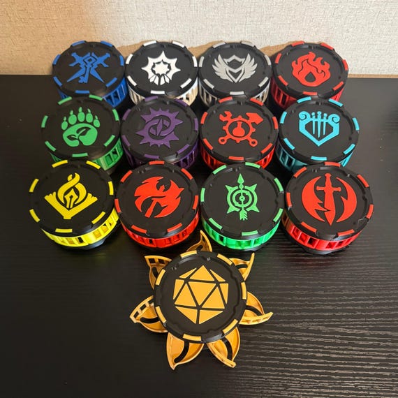 DnD Stackable Mechanical Dice Box: RPG Tabletop Gaming Storage (29 Color Options)