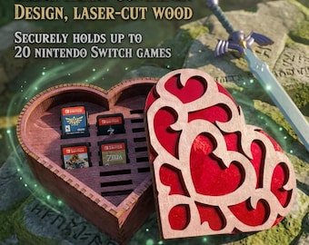 Switch 1 & 2 Game Cartridge Heart Container Display