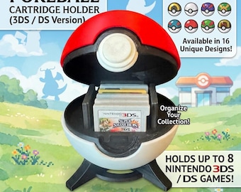 Pokeball Nintendo 3/DS Game Holder - 16 Designs