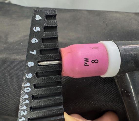 Magnetic TIG Tungsten Max Stick-Out Gauge