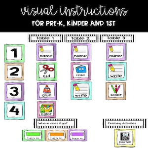 Visual Directions for Classroom Management: Special Education, Prekindergarten, Preschool, Kindergarten, First Grade