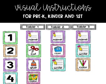 Visual Directions for Classroom Management: Special Education, Prekindergarten, Preschool, Kindergarten, First Grade