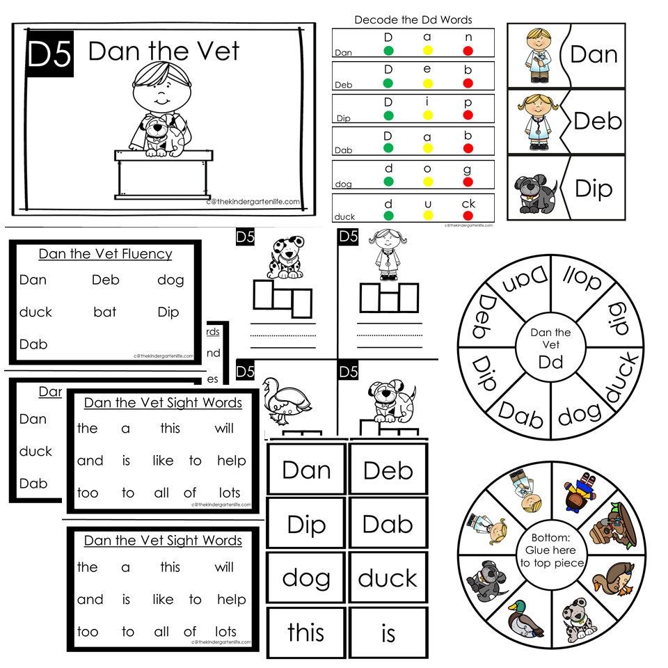 Decodable Dyslexia Reader Dan the Vet - Etsy