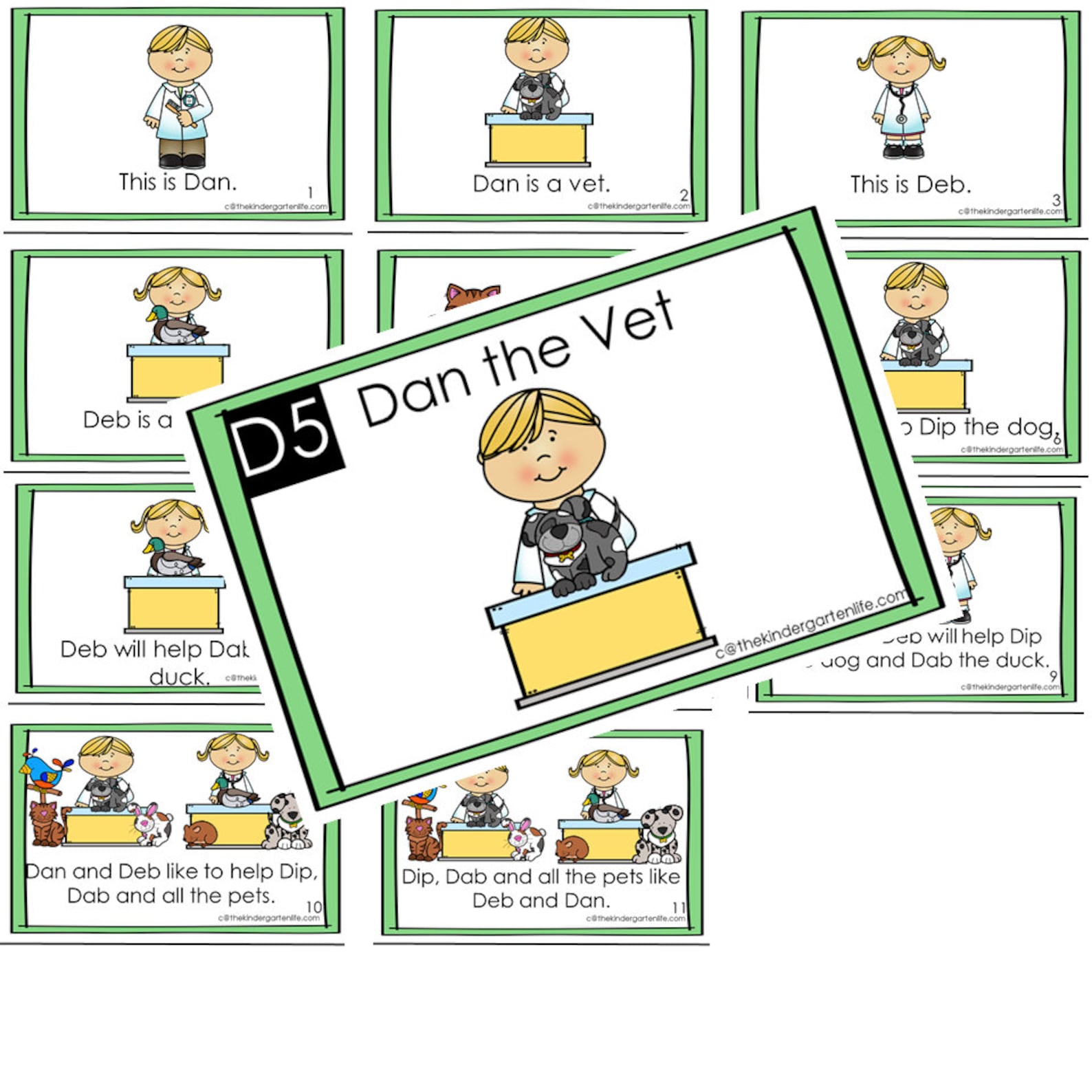Decodable Dyslexia Reader Dan the Vet - Etsy