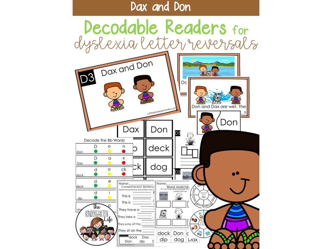 Decodable Dyslexia Reader Dax and Don - Etsy