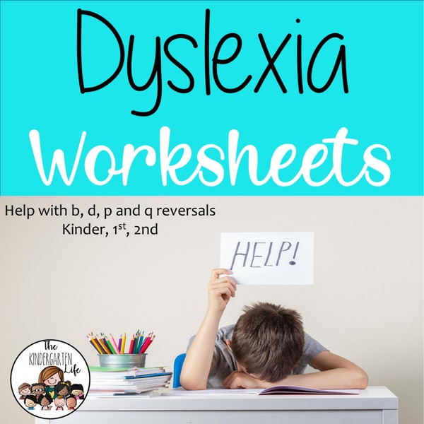 Feuilles de travail sur la dyslexie pour les inversions de lettres B, D, P, Q pour la maternelle, la maternelle, la 1re et la 2e année