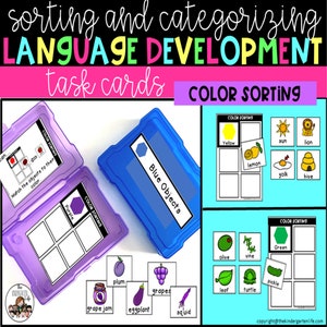 Skrzynka z zadaniami do sortowania kolorów dla przedszkolaków