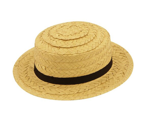 Straw Boater Hat 1920s Rowing Boat Hat 