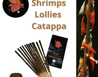 Shrimp-Lollies catappa Complete (12 pieces) / Shrimp Lollies Feed sticks Food Shrimp Lollies