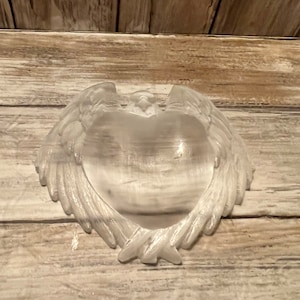 Selenite Crystal Eagle Wings Charging Bowl - High Vibrational Energy Dish