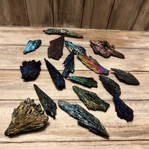Aura Kyanite Fan Blade Wing Rainbow Piece