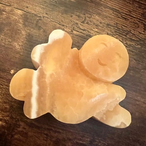Sun and Cloud Design Honey Calcite Healing Stone Carving