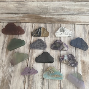 Crystal Cloud Carvings Polished Raw Gem Stones