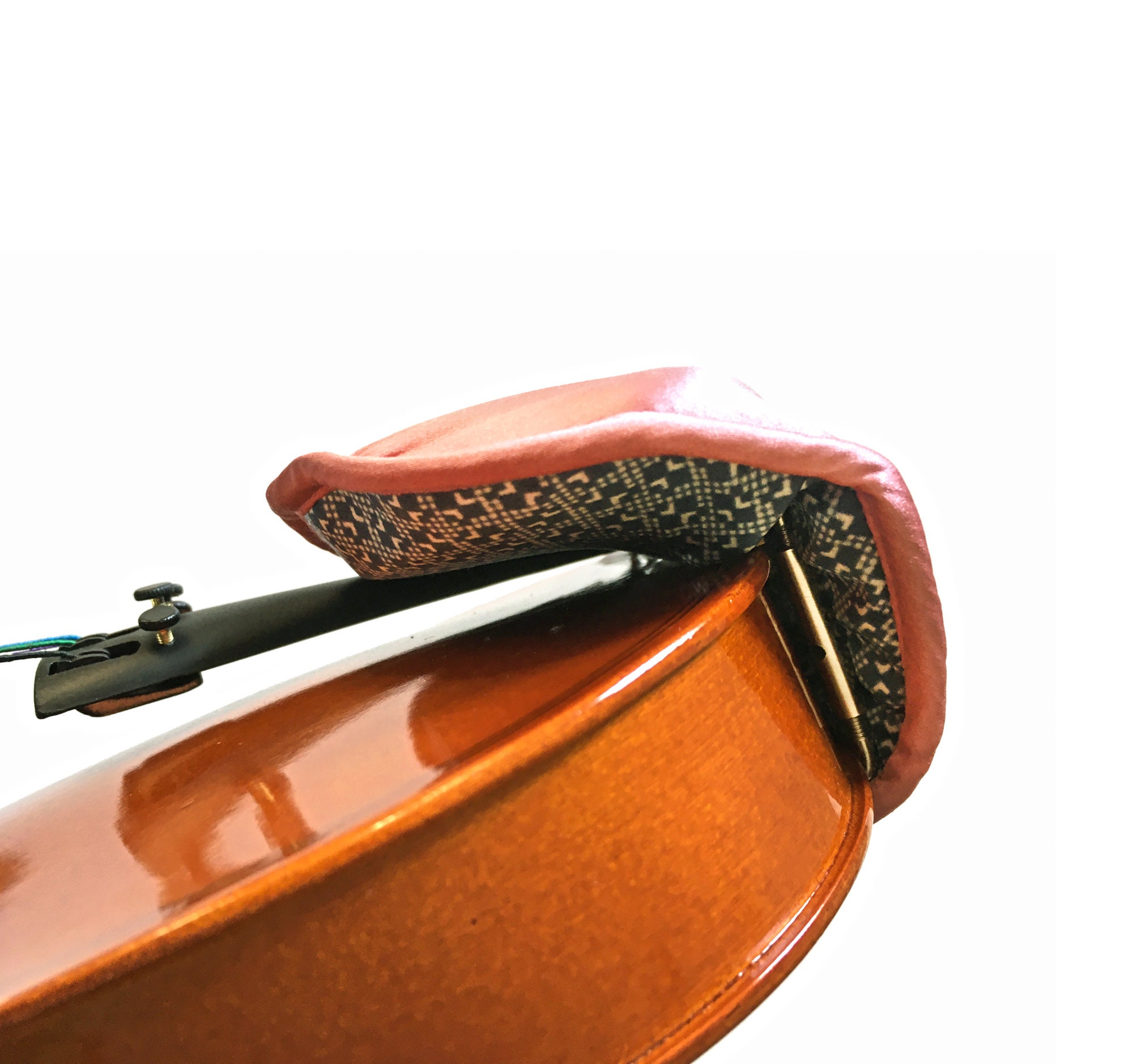 100 Silk Violin Chin Rest Cover Pad, Violin Chinrest Cover Pad, Pink