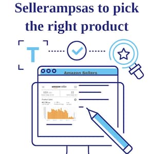 May include: A computer screen displaying a graph showing product sales data. The graph shows sales data for the past year, the previous 10 days, and today. The graph is titled "Product Sales" and shows a total of 42.17K sales. The screen also shows a number of 333 for "Sales today so far" and a number of 22 for "Units today so far". The screen is labeled "Amazon Sellers" and has a blue and white pencil icon next to it. The text "Yamie Michelin" is below the screen.