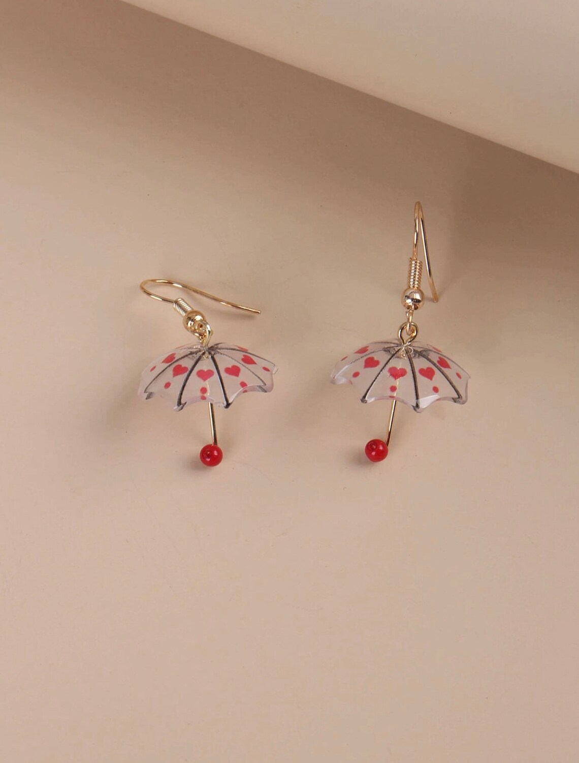 Heart Umbrella Earrings Cute Earrings Umbrella Fun Earrings Etsy