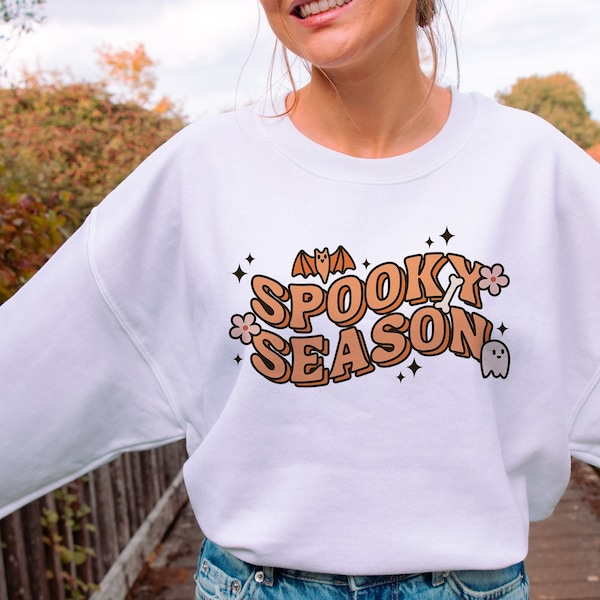 Sweat rétro saison Spooky, sweat à capuche filles automne mignon, pull Halloween, pull saison Spooky, chemise rétro Boho mignon, chemise Spooky Babe