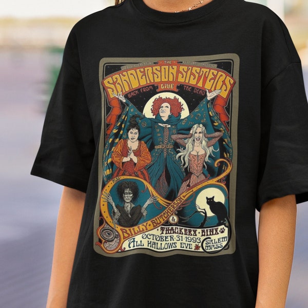 Sanderson Sisters T-Shirt , Hocus Pocus Halloween Shirt, Classic Retro Fall Tee, Witch Shirt, Vintage Cult Tshirt, Gift for Movie Lovers