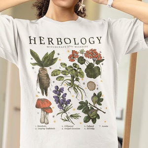 HP Herbology Class T-shirt, Wizarding School Botanical Shirt, Magical Witch Potions Tee, Mandragora Plant Gardening Top, Bookish Potter Gift