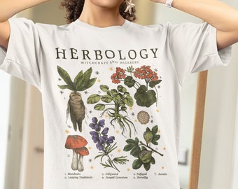 HP Herbology Class T-shirt, Wizarding School Botanical Shirt, Magical Witch Potions Tee, Mandragora Plant Gardening Top, Bookish Potter Gift