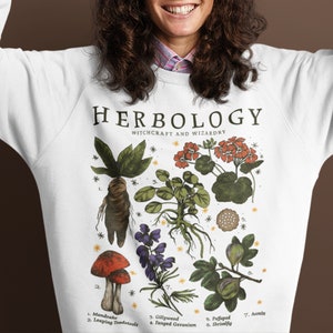 HP Herbology Class Hoodie, Wizarding School Botanical Sweatshirt, Magical Witch Potions Jumper, Plant Gardening Top, Bookish Potter Fan Gift
