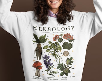 HP Herbology Class Hoodie, Wizarding School Botanical Sweatshirt, Magical Witch Potions Jumper, Plant Gardening Top, Bookish Potter Fan Gift