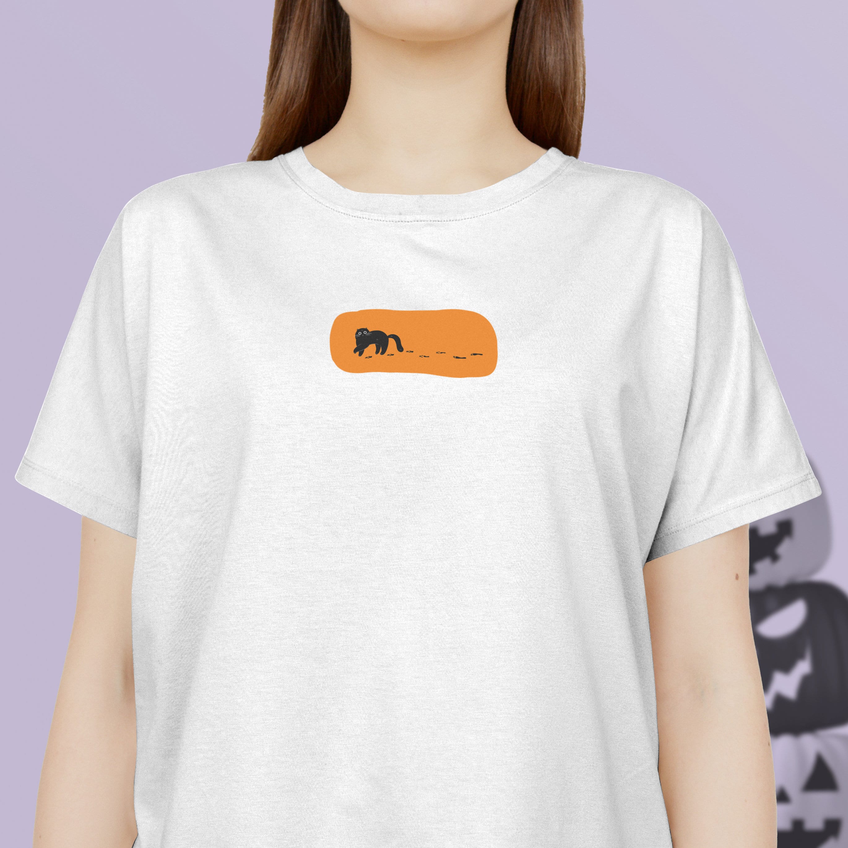 Halloween T-shirt Black Cat Witch 