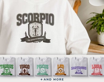Camisa de astrología, camiseta del zodiaco de Escorpio, sudadera de Escorpio, regalo del horóscopo, regalos de cumpleaños, sudadera con capucha, camiseta de constelaciones, Sagitario