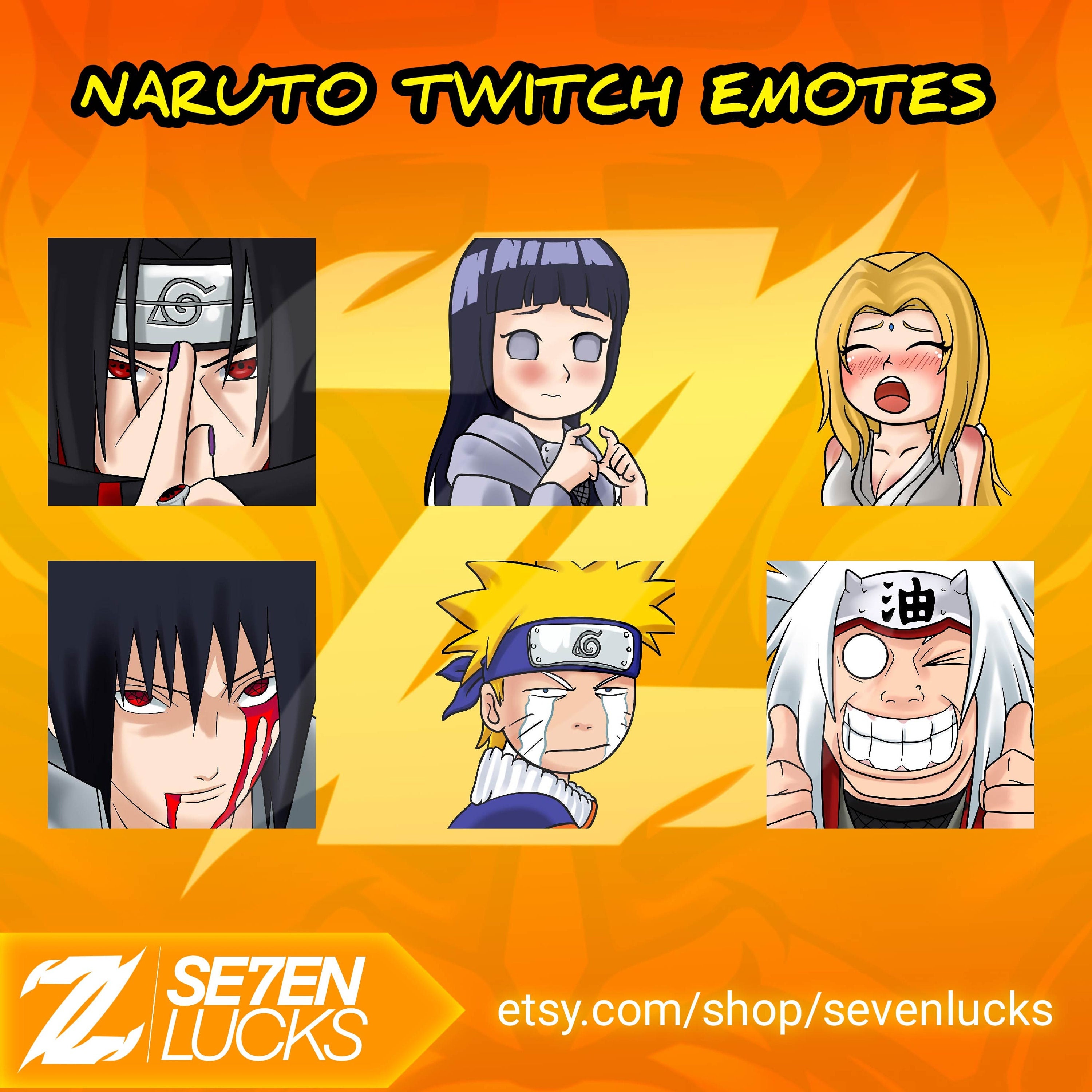 Naruto Twitch Emotes Anime Twitch Emotes Kawaii Twitch | Etsy Israel