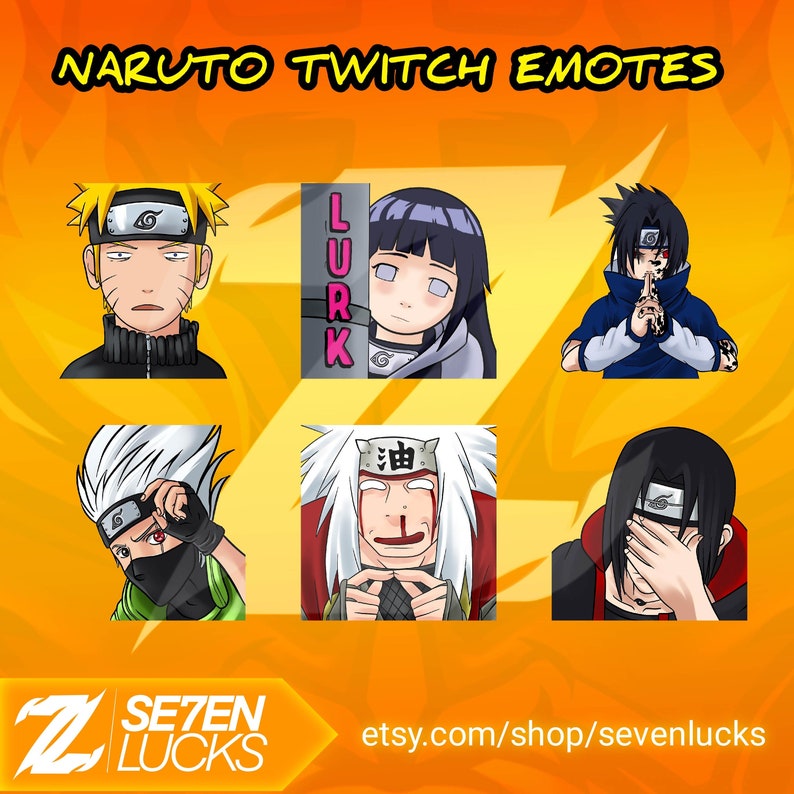 Naruto Twitch Emotes Anime Twitch Emotes Chibi Hinata | Etsy