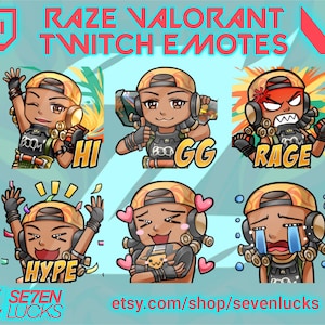 Valorant Twitch Emotes, Valorant Twitch Emotes, Kawaii Twitch Emotes, Anime Twitch Emote, Twitch Emotes v1 - von Sevenlucks