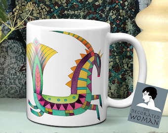 Capricorn Mug, Modi Zodiac coffee mug, unique birthday gift, Zodiac art, Star sign gifts, Capricorn gifts