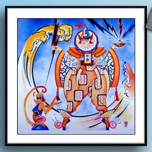 Aquarius Magician Art Deco Circus Zodiac Print, Aquarius wall art, Zodiac poster, unique birthday gift,Aquarius gifts art decor