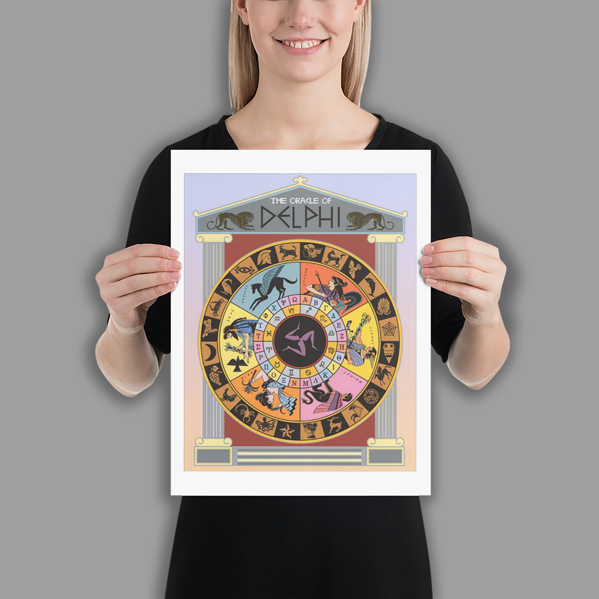 額装済/Oracle De Delphes/ル ヤウアンク/ポスター Delphi Oracle Poster, Delphi Astrology, Star Sign Poster, Zodiac