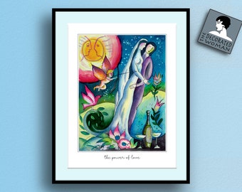 The power of love - Love print Amore Romantic gift, love poster, Valentine gift, Unique valentines present, anniversary gift idea