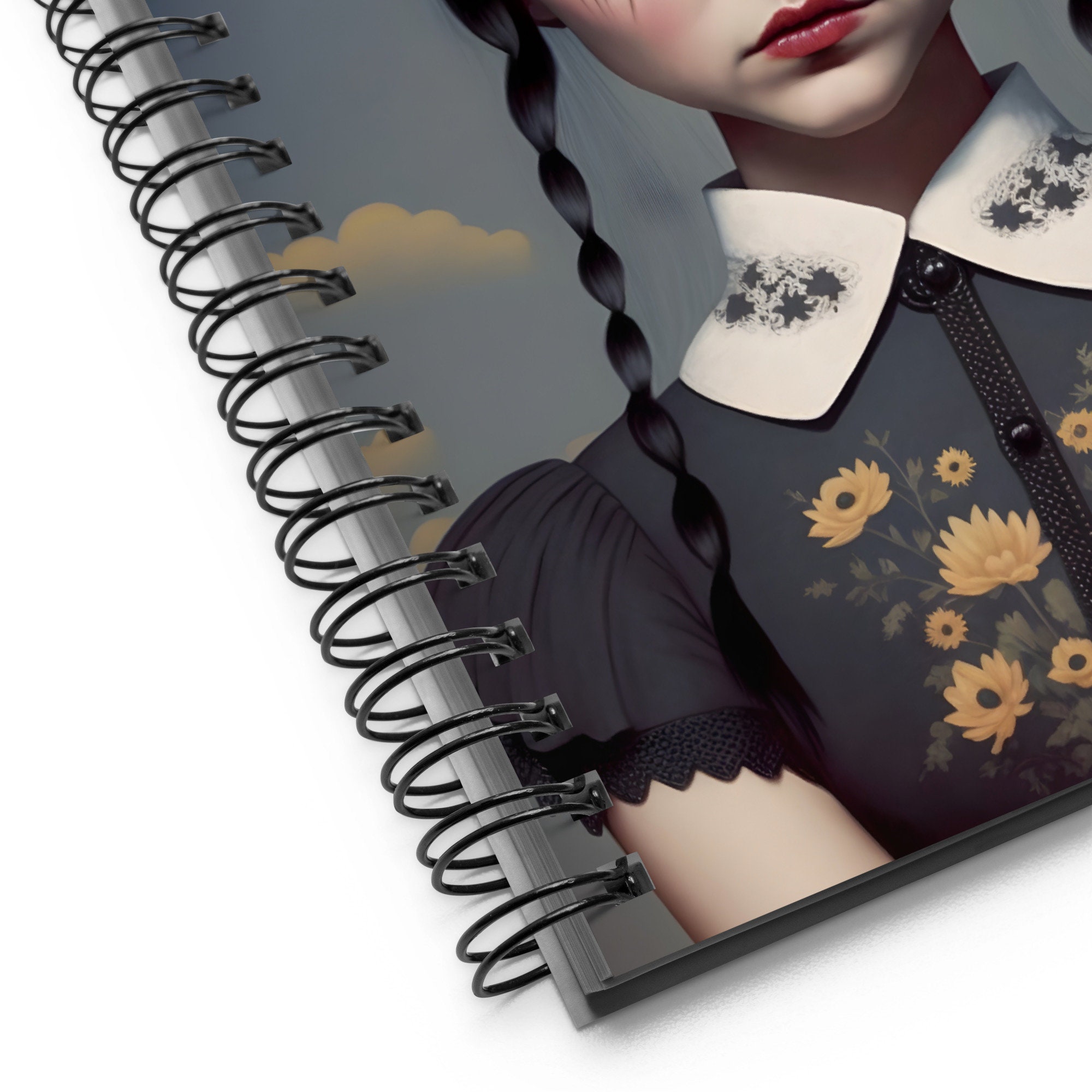 Wednesday Notes Journal Wednesday Addams Spiral Notebook 03 , Goth Nevermore Academy College ...