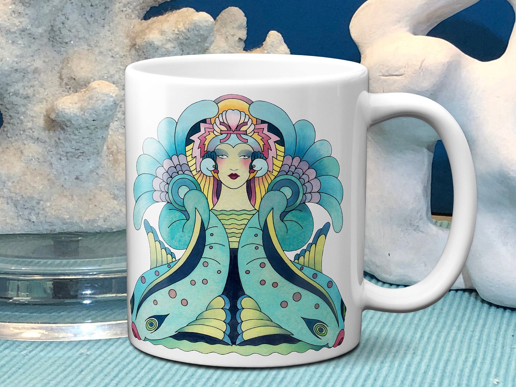4 cplor process coffee mugs Creative Porcelain Mugs & Espresso Cups